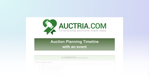 Auction Timeline & Checklist With an In Person Event