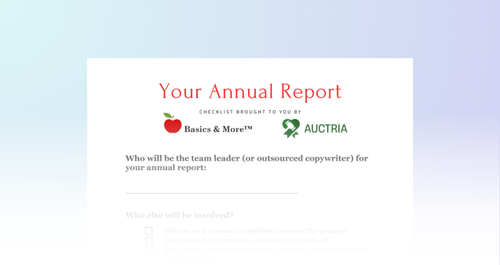 Your Nonprofit Annual Report Checklist