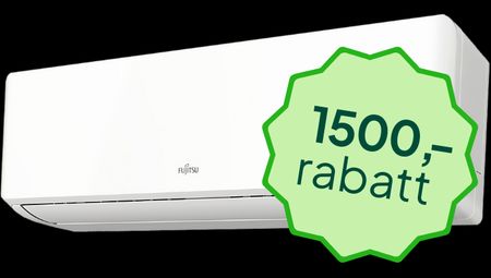 Valgt – Fujitsu Norgespumpa 6.4 Hvit varmepumpe, ferdig montert