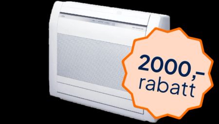 Valgt – Fujitsu Extreme Gulvmodell 6.2 Hvit varmepumpe, ferdig montert