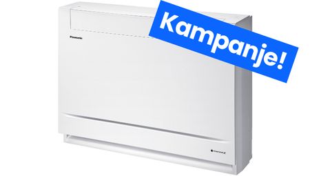Valgt – Panasonic Z25 Hvit gulvmodell varmepumpe, ferdig montert