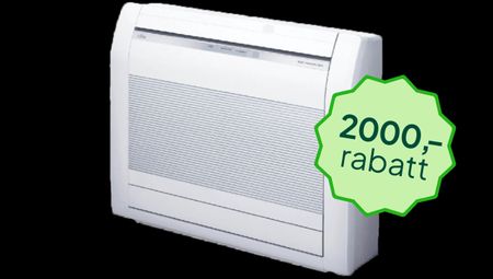 Fujitsu gulvmodell – Fujitsu Extreme Gulvmodell 6.2 Hvit varmepumpe, ferdig montert