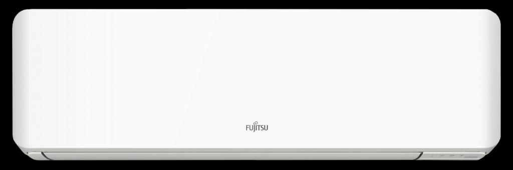 Produktbilde av en Fujitsu Norgespumpa varmepumpe, vist forfra med et design  Ishavskraft