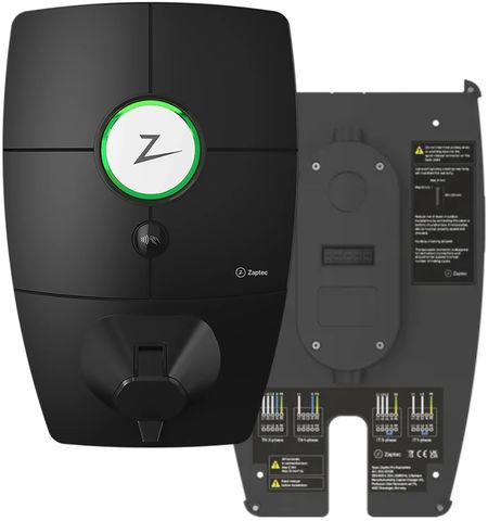 Valgt – Zaptec Pro m/bakplate, ferdig montert