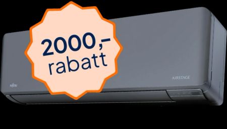 Sort – Fujitsu Norgespumpa 6.4 Sort varmepumpe, ferdig montert