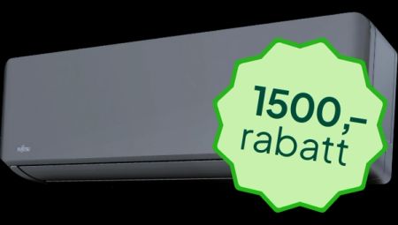 Sort – Fujitsu Norgespumpa 6.4 Sort varmepumpe, ferdig montert