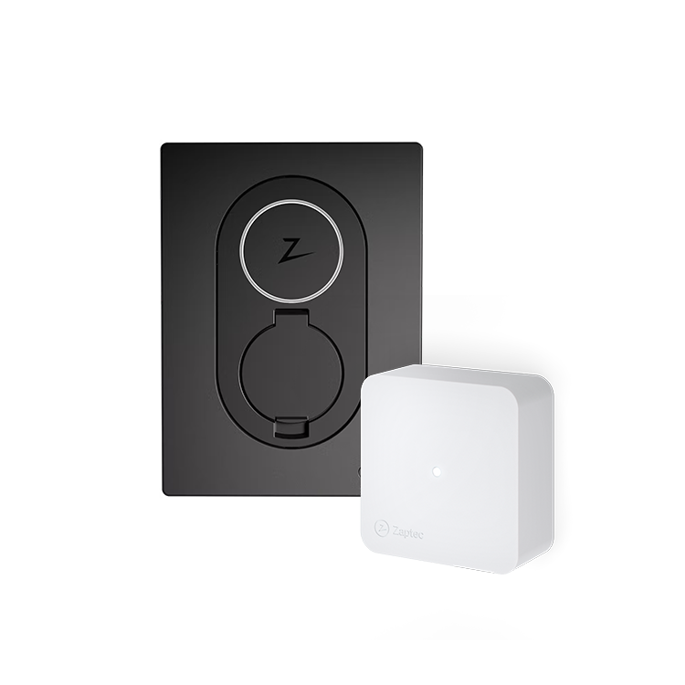 Zaptec Go med Sense – Zaptec Go Sort elbillader med Sense, ferdig montert 