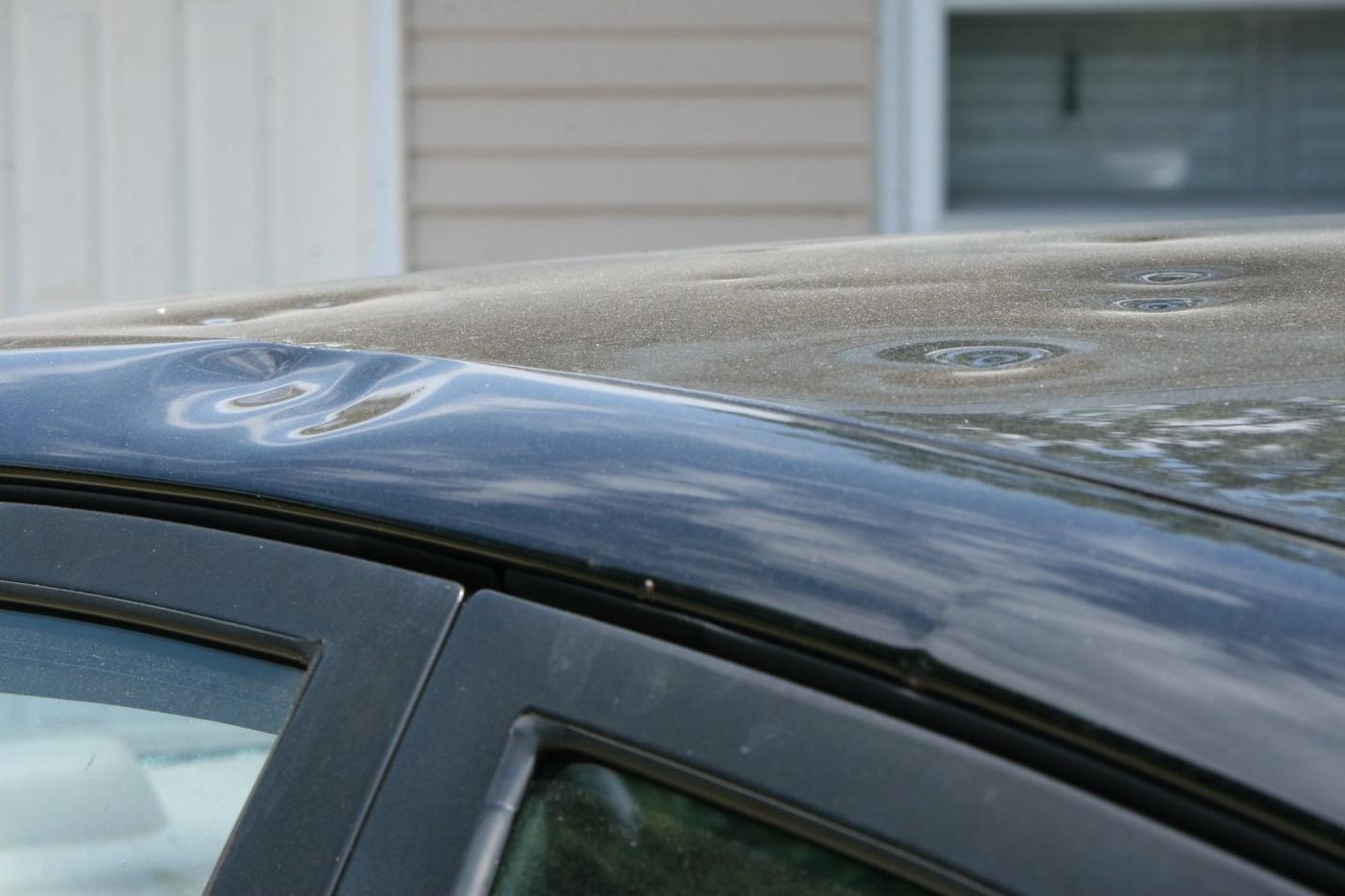 hail damage on a car roof