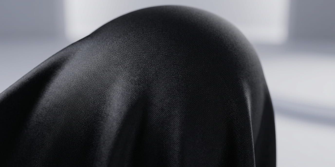 Soft satin-stretch material