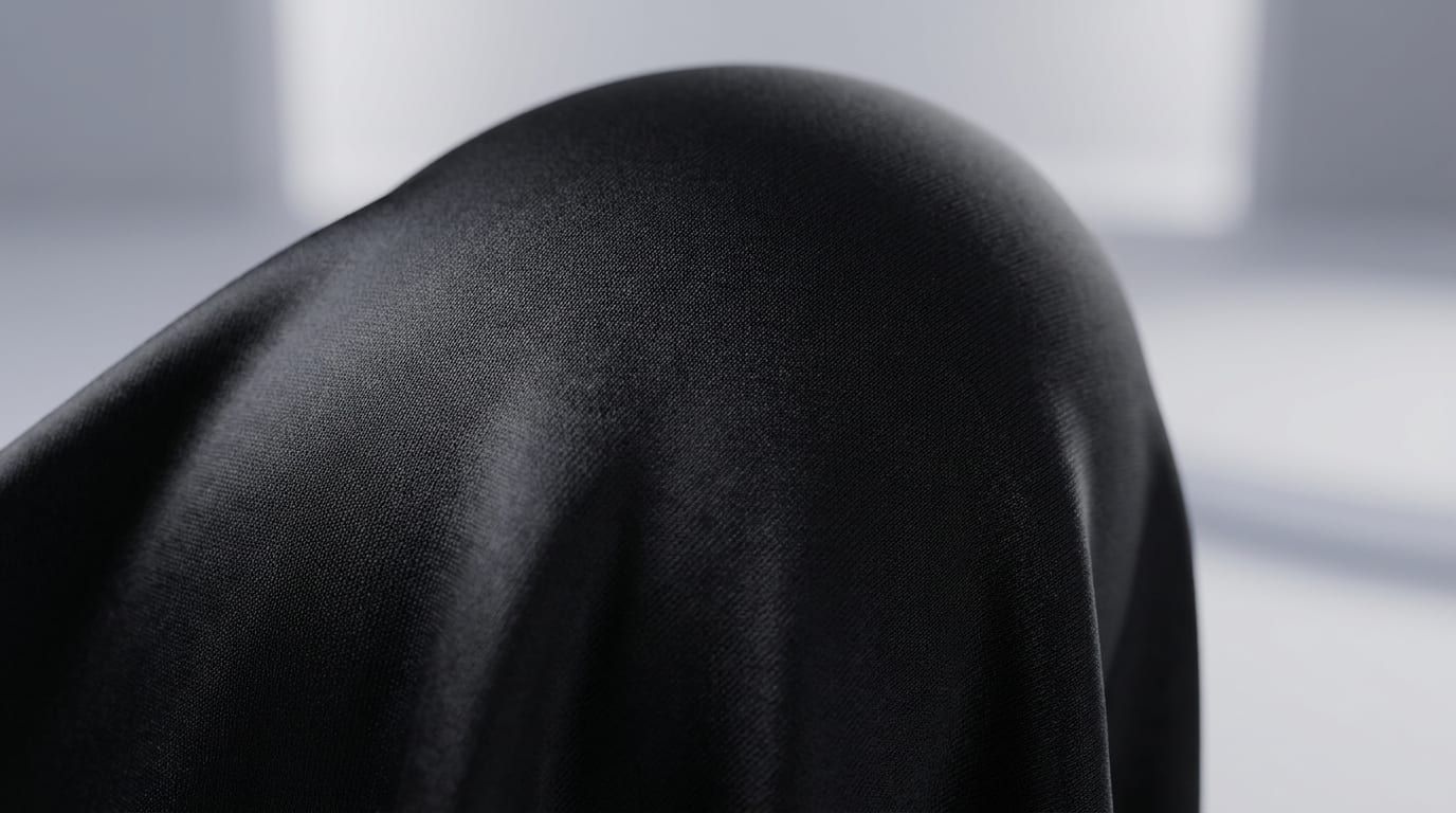 Soft satin-stretch material