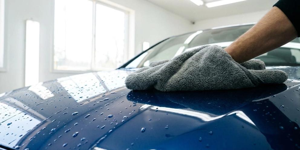 Drying · microfiber towel