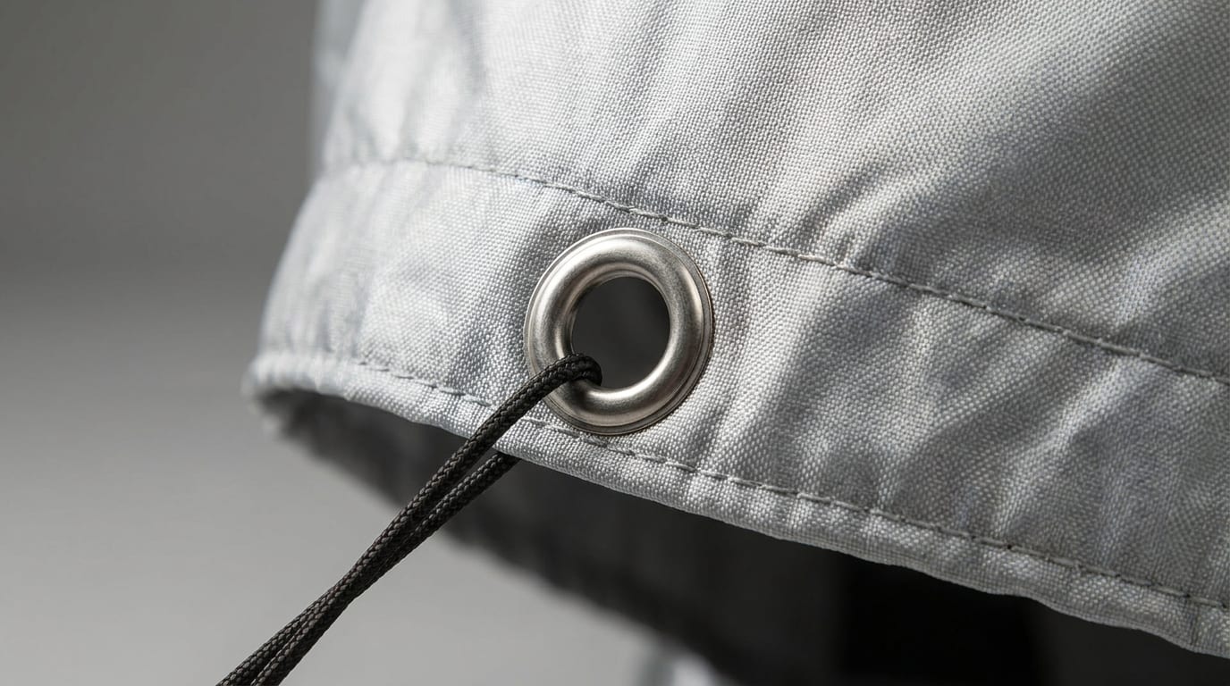 Reinforced grommet + cord