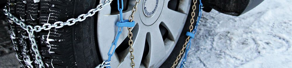 Snow Chains on a Tire