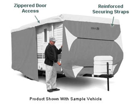 Deluxe Shield Travel Trailer RV Cover (Fits 20.5' to 22.5' Long)