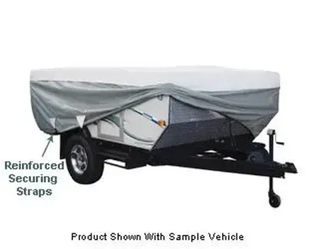Deluxe Shield Folding RV Camping Trailer Cover (Fits 8' to 10' Long)