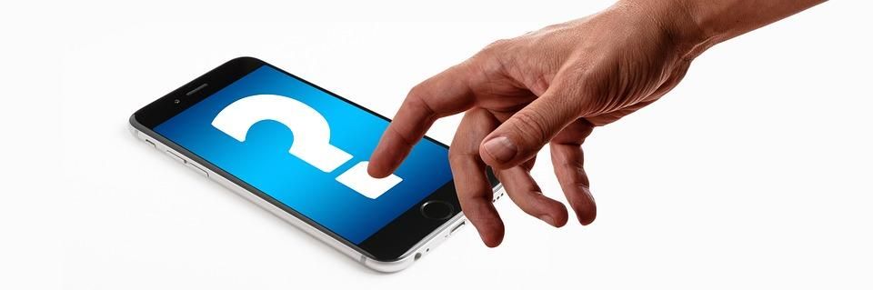 Support, Smartphone, Hand, Finger, Touch, Question Mark