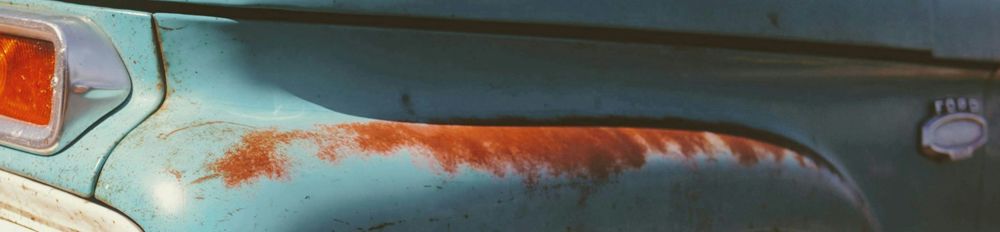 rusty truck fender