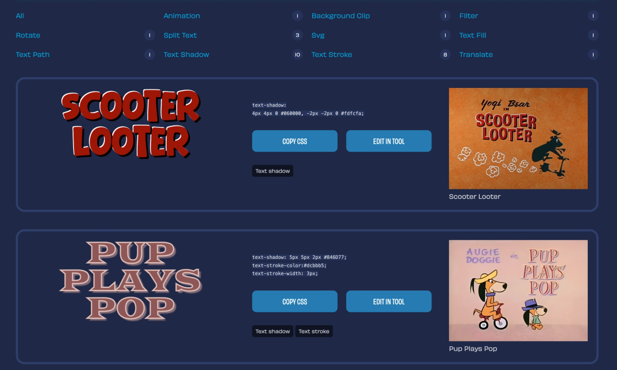 Приклади стилізованих шрифтів