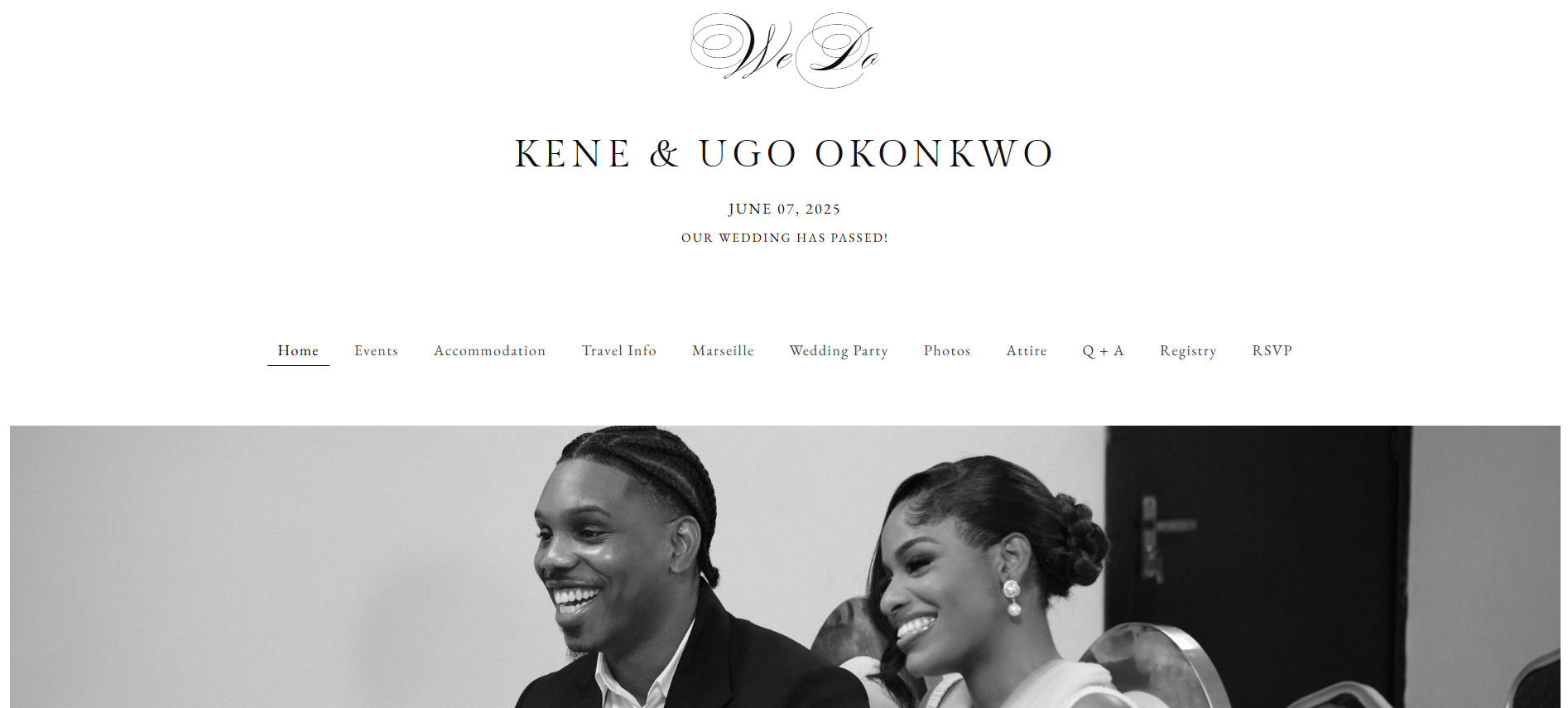 Traditional and White Wedding Web Invite