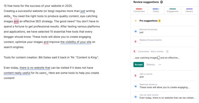 Grammarly - aiutante per la grammatica