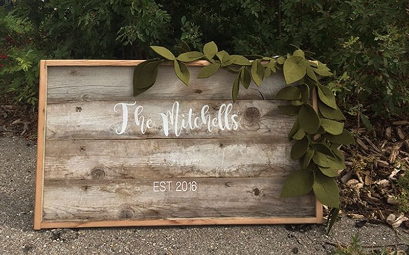 Hand Lettered Wedding Sign