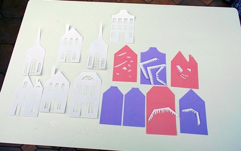 Village decorations coming together