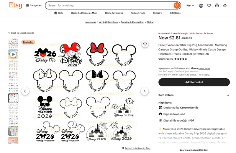 Disney vacation designs courtesy of CreatorGorilla