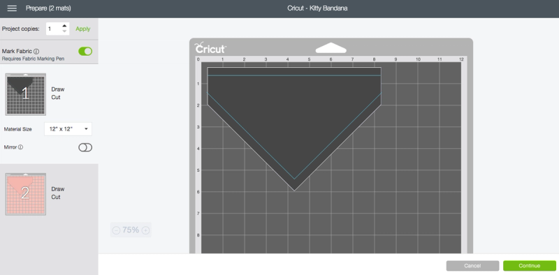 cricut design space settings