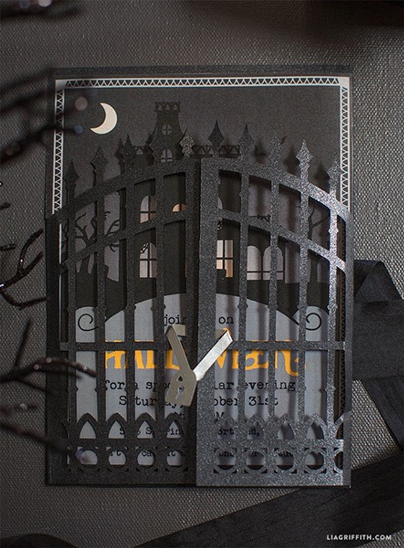Paper Cut Halloween Party Invitations