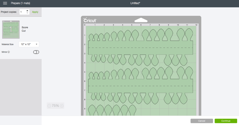 cutting mat preview screen