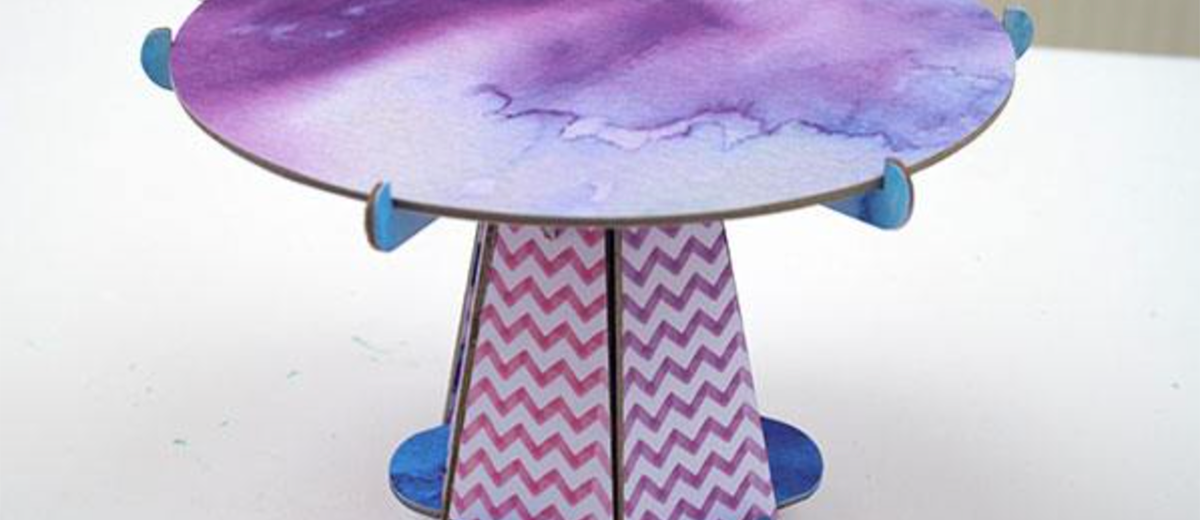 Cricut Maker cake stand project