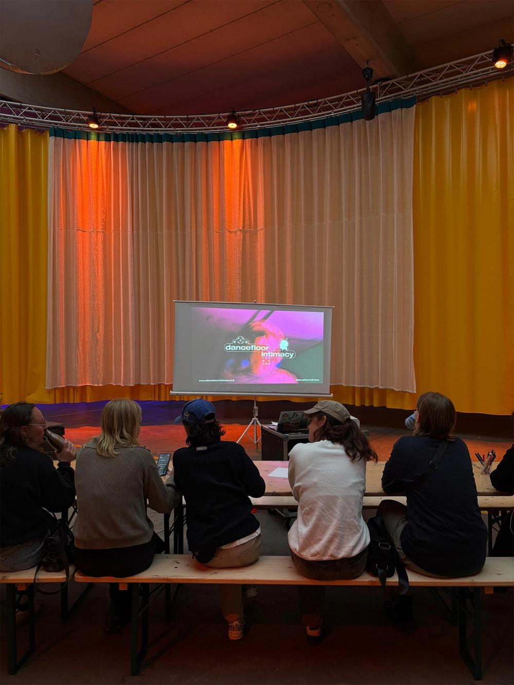Image of people participating in a workshop held by Dancefloor Intimacy