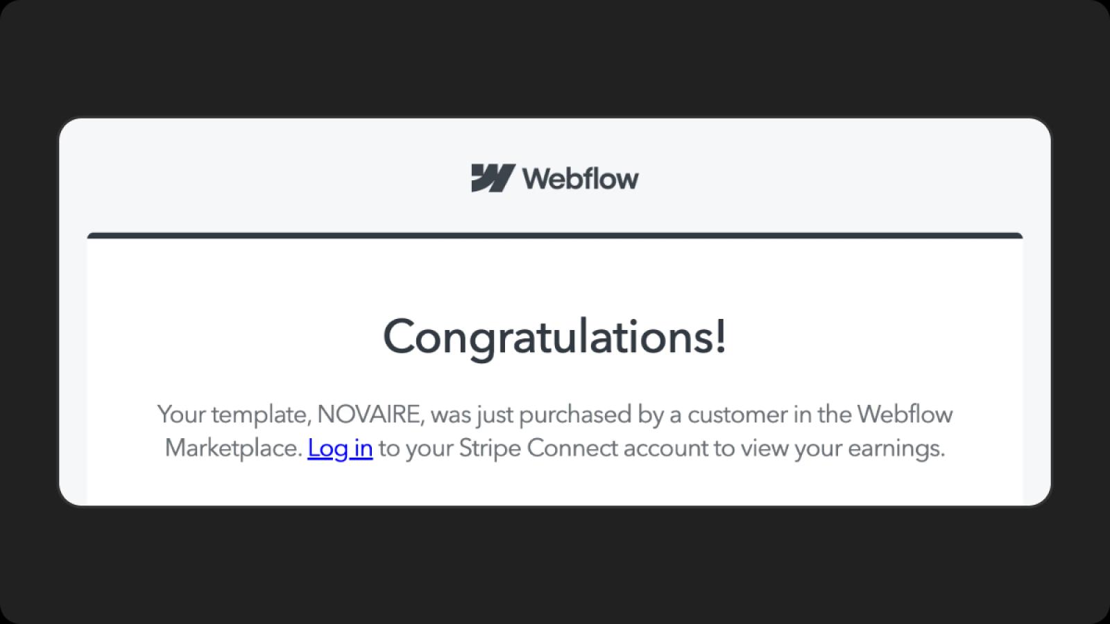 NOVAIRE first sale