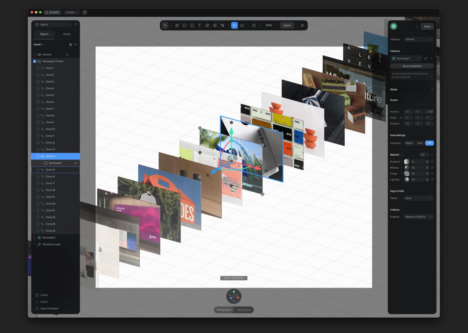 webflow+spline 클론 디자인