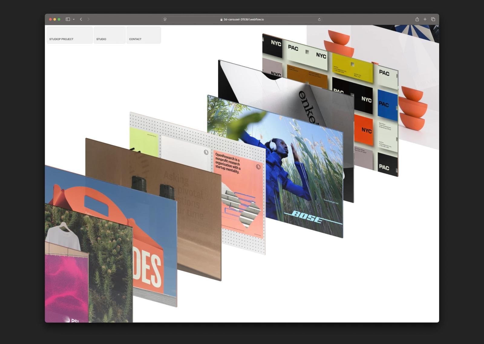 webflow+spline 클론 디자인