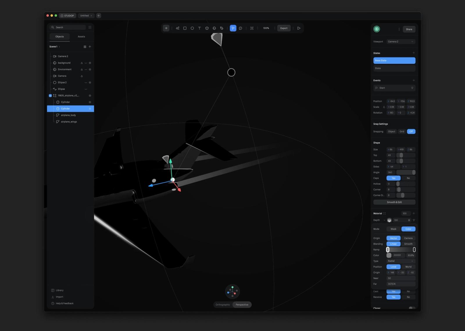 webflow+spline 클론 디자인 2