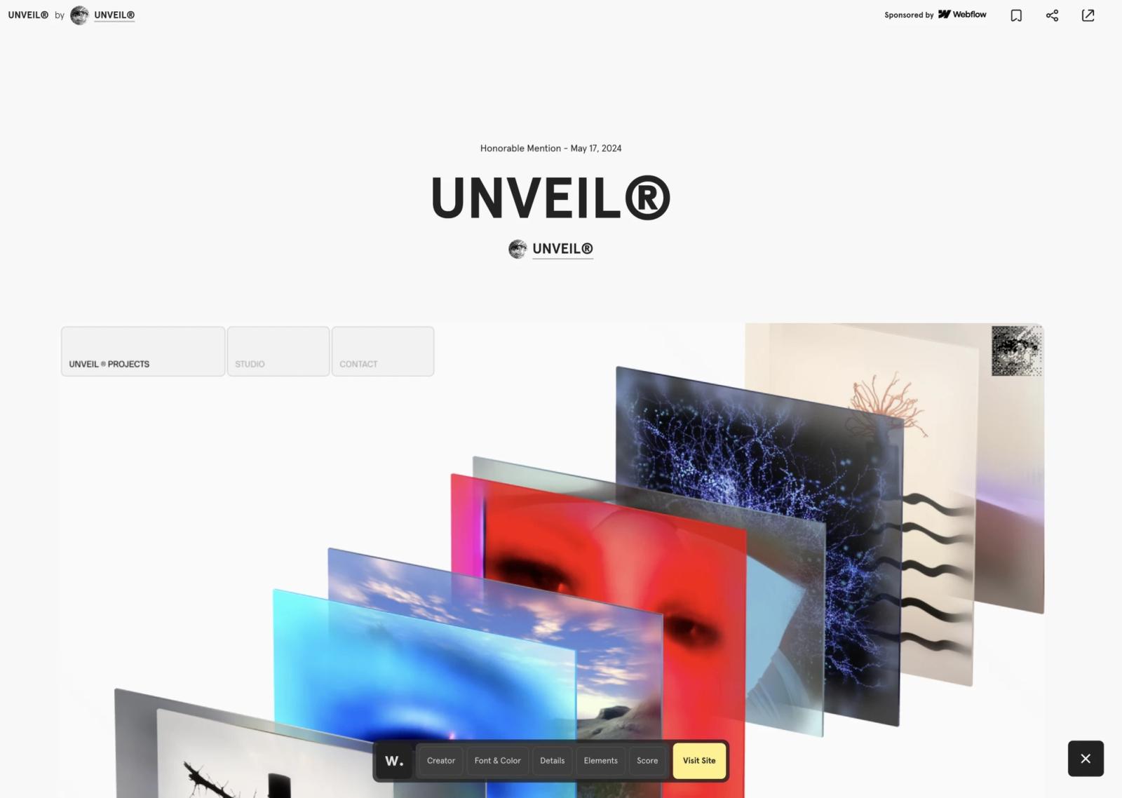 webflow+spline 클론 디자인