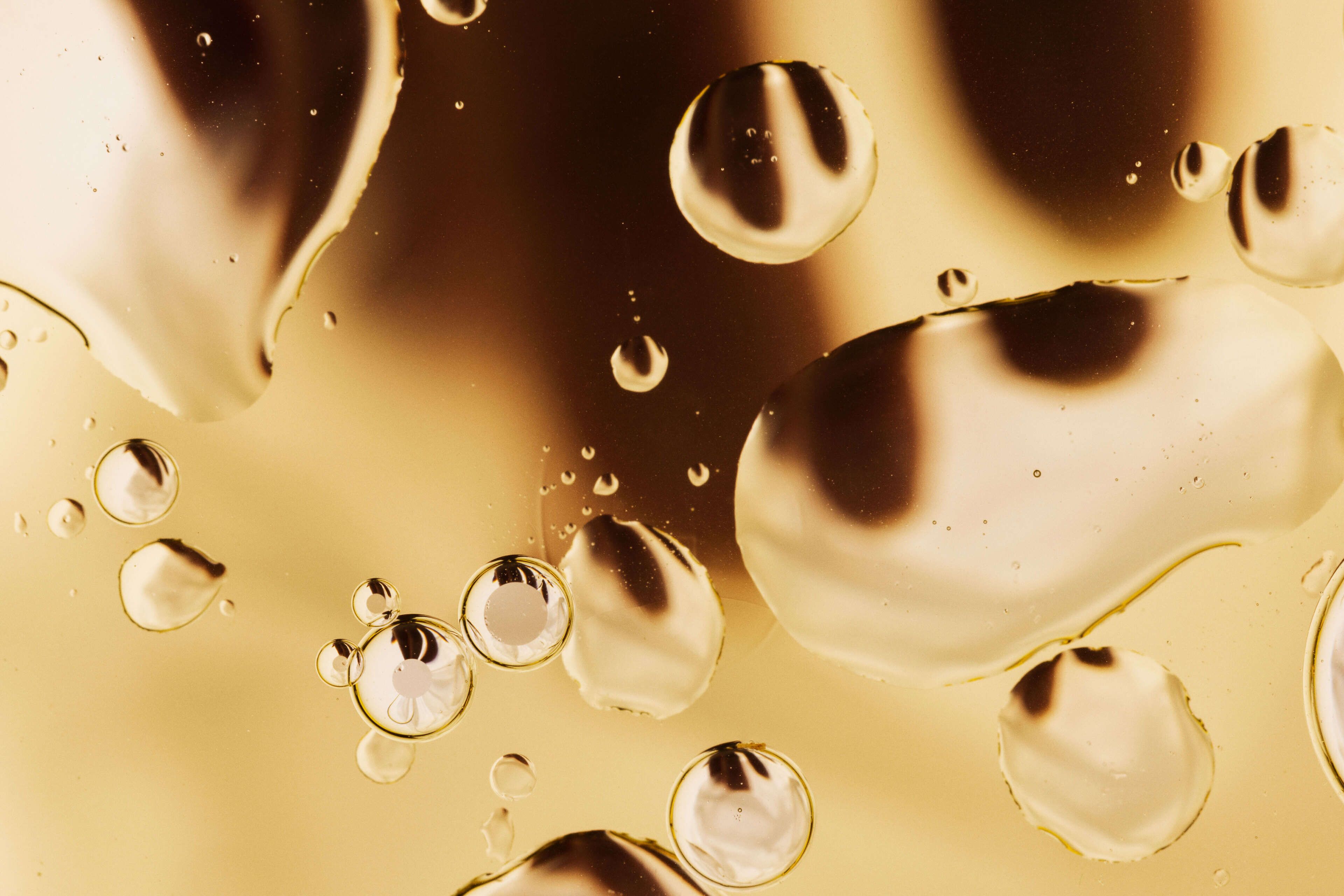 Sepia colored water drops