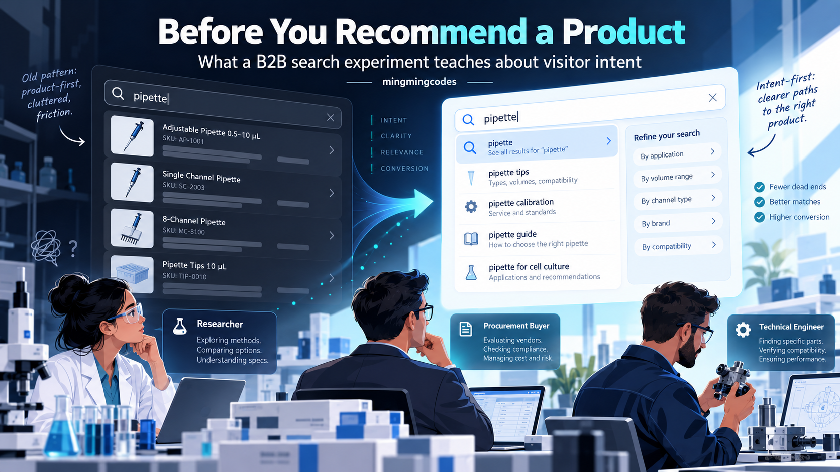 Before You Recommend a Product: What a B2B Search Experiment Teaches About Visitor Intent