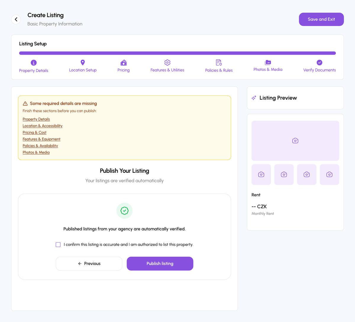 Publish and wait for review