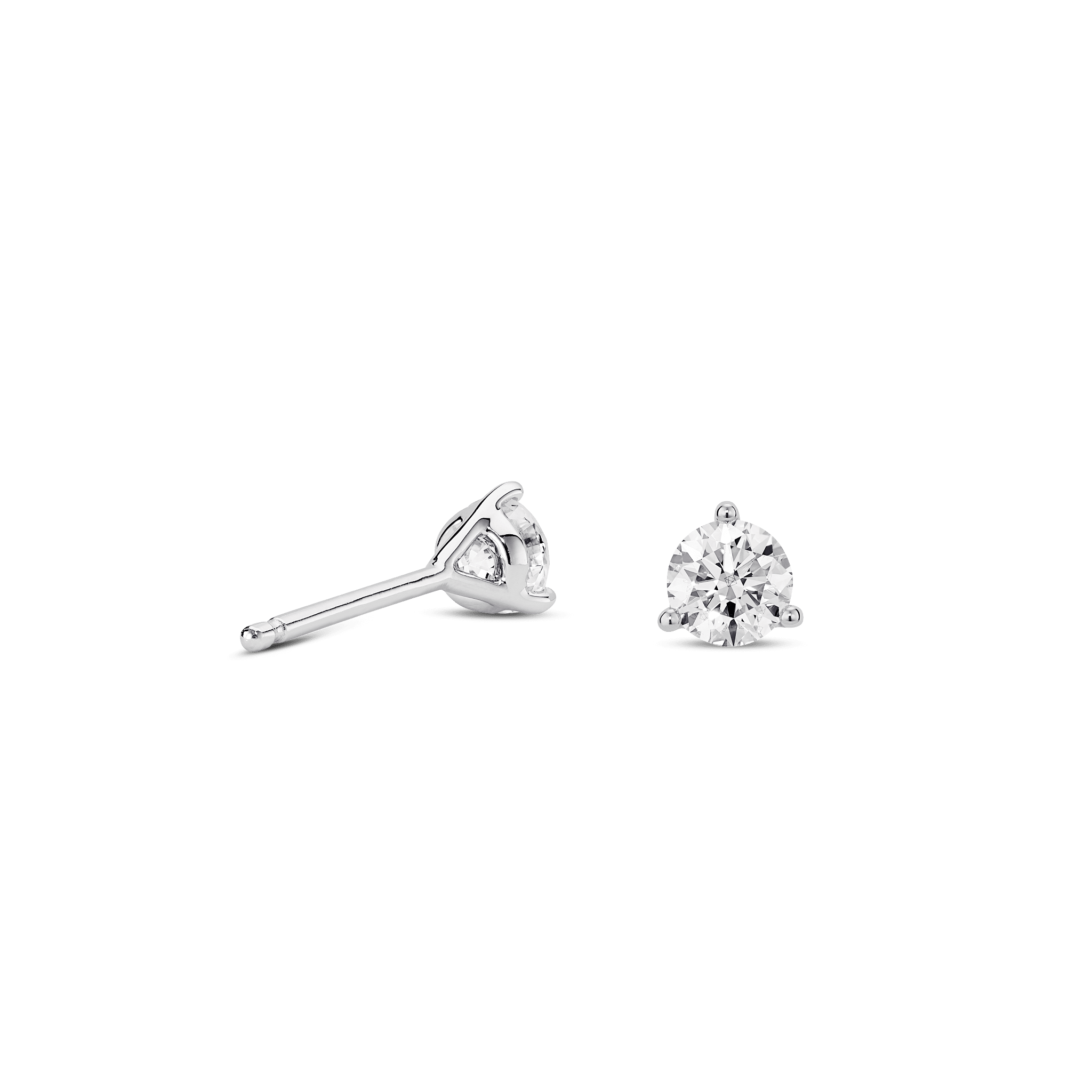 The Round Brilliant Solitaire Studs