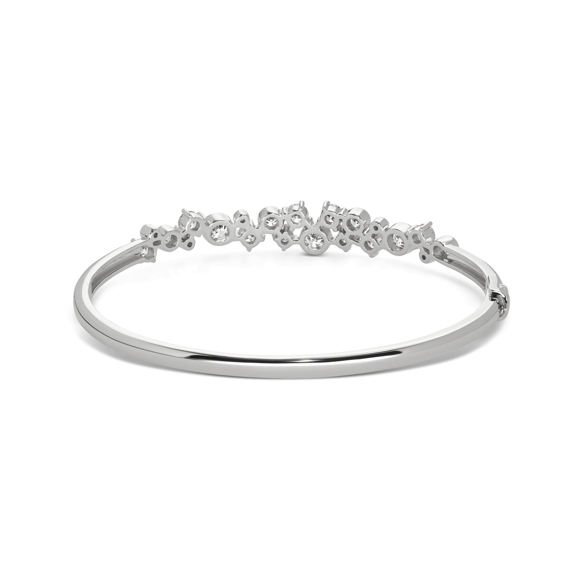 Back view of the white gold Waterfront Bangle