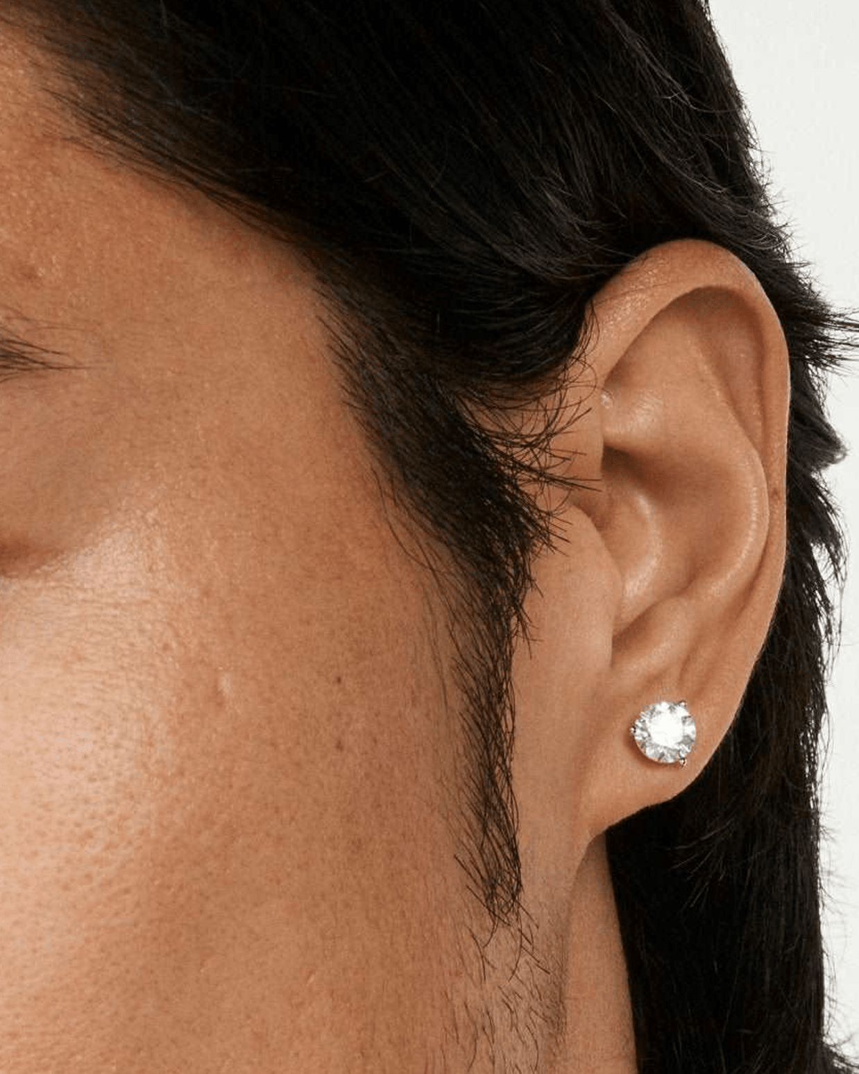 The Round Brilliant Solitaire Stud Earrings Lightbox Jewelry