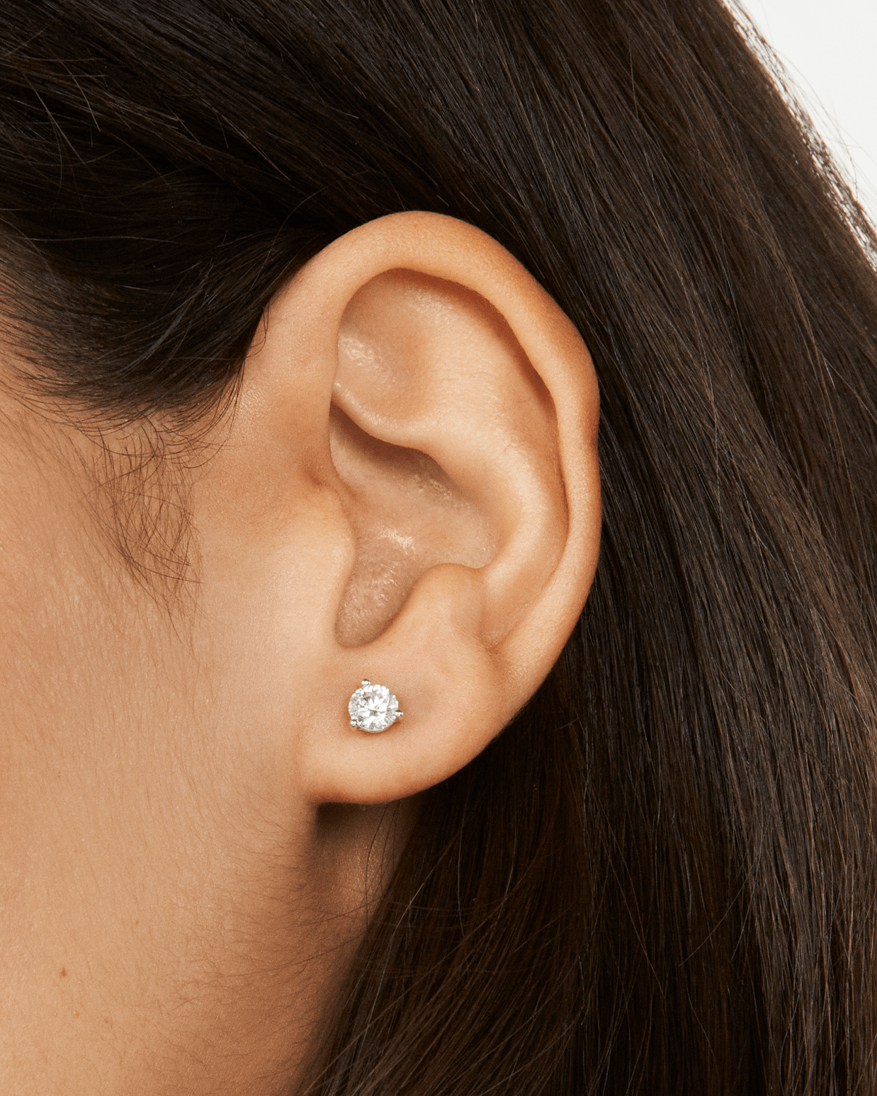 The Round Brilliant Solitaire Studs Earrings Lightbox Jewelry
