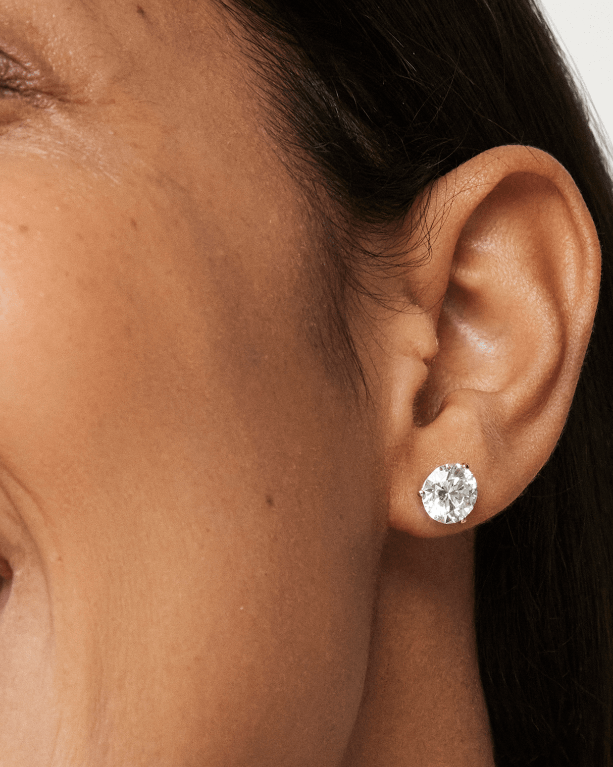 The Round Brilliant Solitaire Studs Earrings Lightbox Jewelry