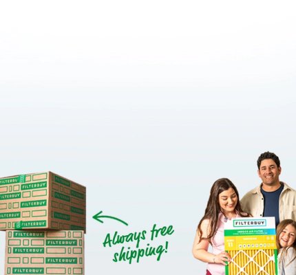 Filterbuy Air filters with gold glitter background