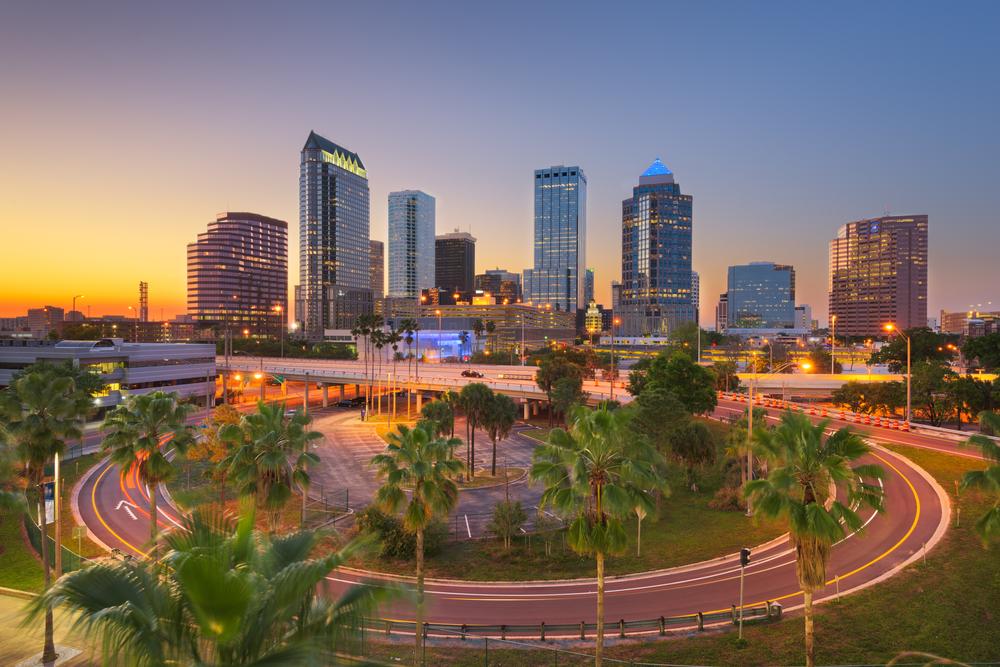 Image of Florida Skyline after sunset.