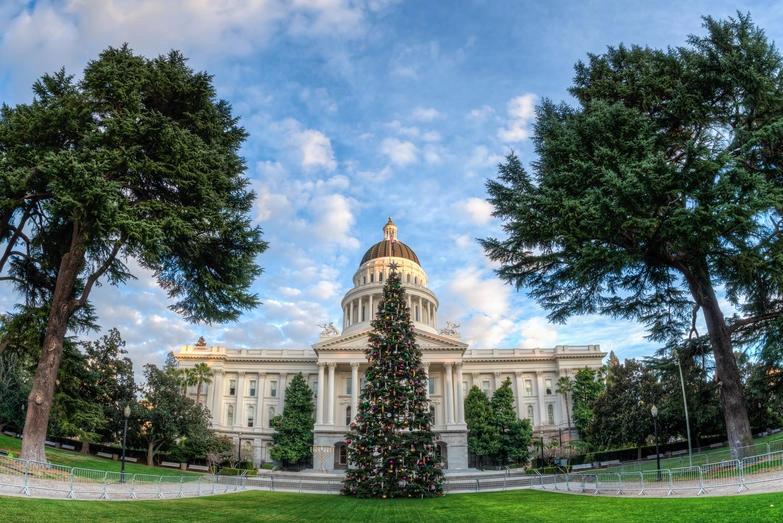 California State Capitol in Sacramento, a city in a state known for high electricity and water utility costs.