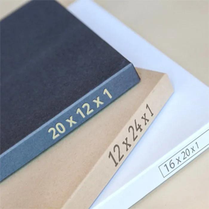 Three stacked hardcover books with dimensions labeled on the spine: 20x12x1, 12x24x1, and 16x20x1