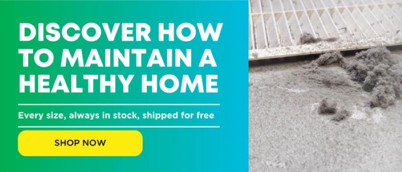 Image d’une grille de retour CVC remplie de poussière et de saleté.